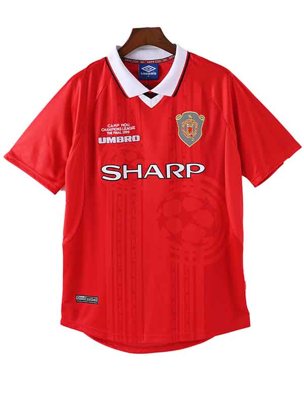 Manchester united home jersey mens retro shirt 1999-2000